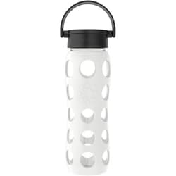 Lifefactory Classic Cap, Cool Grey 22-Ounce BPA-Free Glass Water Bottle with Protective Silicone Sleeve, 22 Ounce 22 Ounce Cool Gray