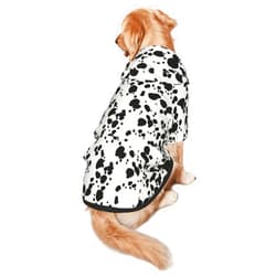 Giabmiag Halloween Dalmatian Dog Costume, Cute Animal Dalmatians Print Winter Clothes Sweaters for Halloween Cosplay Autumn Pets' Wear Dog Winter Hoodies with Pocket for Medium Large Dogs L