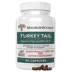 Real Mushrooms Turkey Tail Mushroom Supplements for Immune Support, Wellness, & Vitality | Vegan, Non-GMO Turkey Tail Capsules (90 Capsules / 45 Day Supply) 90 Count (Pack of 1)