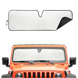 ROMASO Windshield Sun Shade for Jeep,Windshield Sunshade for Wrangler TJ JK JL1997-2024,Sun Shade Windshield Cover for Jeep,UV Ray & Heat Block Windshield Shades