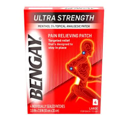 BENGAY Ultra Strength Pain Relieving Patches Large Size 4 Each (Pack of 5)