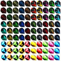 centaur 90Pcs Dart Flights with Flight Protectors, 30 Sets Durable Standard PET Dart Flights for Soft Tip Steel Tip Darts