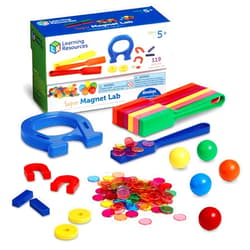 Learning Resources Super Magnet Lab Kit - 119 Pieces, Ages 5+, STEM ,Toys for Kindergartner, Science Learning Activities for Kids,Back to School Supplies,Teacher Supplies