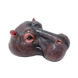 Baoblaze Pond Floating Hippo Head,Garden Animal Figurine,Pond Ornament,Sculpture Realistic Pond Decoration Statue Resin