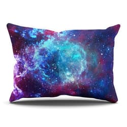 THUONY Bedroom Home Decor Star Field in Space a Nebulae Starry Night Throw Pillow Cover Cushion Case Fashion One Side Printed King 20x36 Inches (Set of 1)