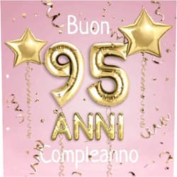 Italian Edition by Bei libri degli ospiti (Author) Buon Compleanno 95 Anni: Il libro d'oro dei miei 95 anni - 21x21cm - Un libro degli ospiti per il compleanno con 100 pagine per le auguri di ... dorati su sfondo rosa (Italian Edition)