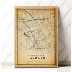 MG Global Historical Poster of Old Hayward | 11x17 12x18 16x24 24x36 Unframed Print Wall Art | Hometown City Gift | Vintage Antique Rustic Home Office Decor
