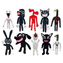 POPRORE 10 PCS Siren Head Plush Toys Siren Head Family Portrait Full Set Plush Toys Cartoon Dog Cartoon Cat Plush Toys for Home Party Gift Birthday Gift