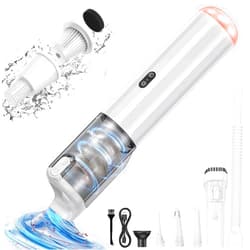 RUBOT Handheld Vacuum, Car Vacuum Cordless, Mini Car Vacuum Cleaner with 15000 Pa Strong Suction, Portable Cordless Vacuum Cleaner for Office/Car(P13pro White)