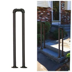 Lsoiup Stair Handrail Railing Transitional Safety Handrail for Outdoor Step Handrail Picket Fits 1 Steps Hand Rails Outside for Decking Garden Terrace Balcony