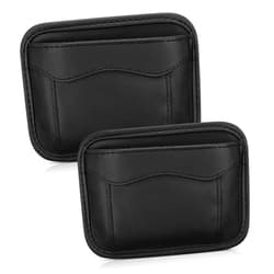 Accmor 2pcs Universal Car Side Pocket Organizer, PU Leather Car Pocket Pouch Cell Phone Sunglasses Holder for Car, Car Seat Gap Filler Accessories Organizer for Car Seat, Door, Window, Console