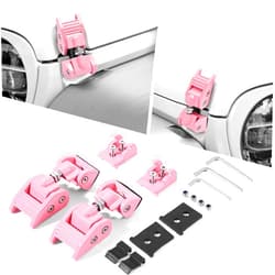 STANVEE Hood Latch Aluminum Hood Latch Compatible with Jeep Wrangler JK/JKU 2007-2017, JL/JLU 2018-2022 and Jeep Gladiator 2020-2022 (Pink)