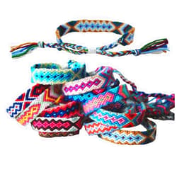Tangser Nepal Woven Friendship Bracelets with a Sliding Knot Closure for Women, Kids, Girls, VSCO Girl and Men – Adjustable - Mix Color Random（Pack of 12）