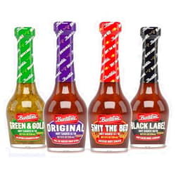 Bunsters Hot Ones Hot Sauce Gift Pack - Features STB, Black Label, 8/10, and Green and Gold Sauces - The Ultimate Bunsters Hot Sauce and BBQ Sauce Experience