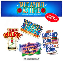 The Coloring Project Beauty and The Beast Tale as Old as Time Sticker Collection - Set of 4 Coloring Broadway Stickers Inspired by Beauty and The Beast - die-Cut, Bubble Free Vinyl. (3