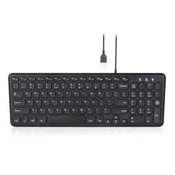 Perixx PERIBOARD-213U Wired Silent USB Scissor Keyboard - 14.45x4.76x0.70 Inches Compact Design with Number Pad - Black - US English (PB-213BUS-11738)