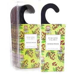 ROSE COTTAGE 12Packs Sandalwood Hanging Potpourri Bags Natural Air Freshener Closet Fresheners Sachets Air Deodorizer