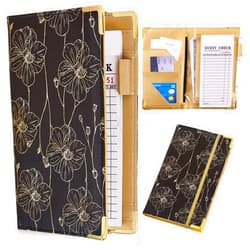 Unicorn Catcher Server Books for Waitress Cute Waitress Book with Money Pocket Leather Server Book with Zipper Wallet Black Serving Book Organizer Fit Server Apron