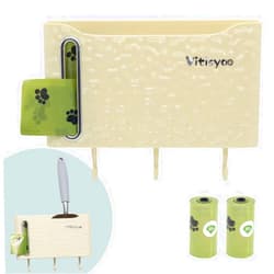 Vitisyao Universal Cat Litter Scoop Holder with Bags, Scooper Caddy Works with Most Cat Litter Scoops, Scoop Holder Storage for Cat Litter Box (Litter Scoop Not Included)