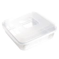 Nordic Ware Natural Aluminum Commercial Square Cake Pan with Lid, Exterior 9.88 x 9.88 Inches