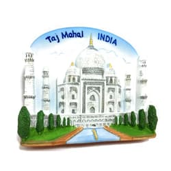 WitnyStore Tiny Taj Mahal in Agra, Uttar Pradesh, India South Asia Tourist Attractions Resin Refrigerator Magnet Traveler Souvenir 3D Fridge Magnets