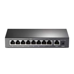 TP-Link 9 Port Fast Ethernet 10/100Mbps PoE Switch 8 PoE+ Ports @65W Sturdy Metal w/Shielded Ports Protection Extend Mode Priority Mode Isolation Mode (TL-SF1009P),Black