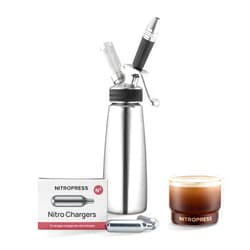 Hatfields London NitroPress Nitro Cold Brew Maker And Dispenser, Nitrogen Infuser, Cold Brew Kit with 10 Nitrogen Cartridges