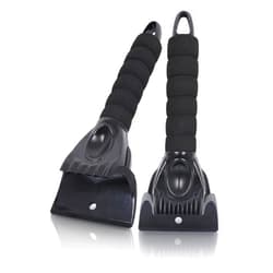 EcoNour Ice Scraper for Car Windshield | 2 Pack Window Scraper to Remove Snow, Frost, and Ice | Ice Crusher for Car Window with Foam Handle for Perfect Grip | Snow Removal & Frost Remover Accessories