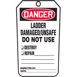 Accuform MDT182CTP Ladder Status Tag, Legend 