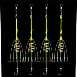 Dyxssm Fishing Feeder Carp Fishing Hooks with Fishing Spring Carp Feeder (Pack of 4)