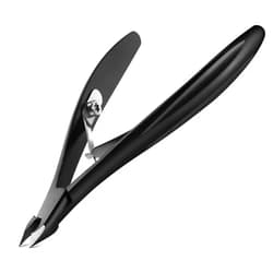FVION 4mm Jaw Professional Cuticle Nippers, Salon-Quality Cuticle Trimmers for Precision Nail Care, Premium Stainless Steel Cuticle Clipper Cuticle Remover Tool - Black