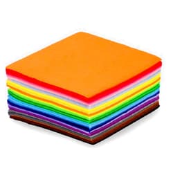 Dudnbt 42pcs 6 x 6 inches Felt Fabric Sheets - Fabrics DIY Craftwork Sewing Patchwork, Felt Crafts Assorted Colour Polyester Felt Sheet for Art and Craft