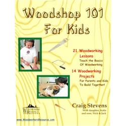 By Craig Stevens (Author) Woodshop 101 For Kids: 21 Woodworking Lessons: Teach the Basics of Woodworking. 14 Woodworking Projects For Parents and Kids To Build Together
