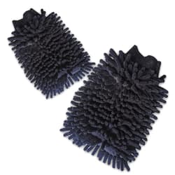 gunhunt Pack-2 Car Wash Mitt Microfiber, 5.51In x 9.05In Chenille Microfiber Wash Mitt Scratch Free, Hand Car Washing Care Cleaning Kit, Dust Cover (Black)
