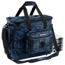 KastKing BaitSpace Fishing Tackle Bag With 4 Tackle Boxes & Removable Bait Binder, Water-Resistant Tackle Storage, Durable Fishing Gear, Adjustable Shoulder Strap