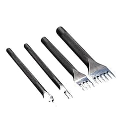 Brandless Pingle New Mirror Finish Model with 5mm 1/2/4/6 Prong Leather Craft Tool Hole Punch with Nail Punch