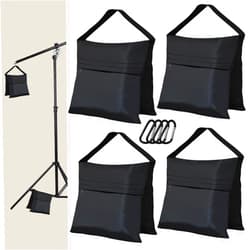 Eurmax USA Photography Sand Weight Bags Heavy Duty Saddlebags for Photography Video Equipments, Backdrop Stand, Light Stand,Photo Tripod, Canopy Tent, Umbrella Base, Fishing Chair,Picnic Table 4-Pack