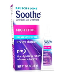 Bausch & Lomb Soothe Eye Ointment by Bausch & Lomb, Lubricant Relief for Dry Eyes, Moisturizing & Comforting Nighttime Dry Eye Therapy, Suitable for Sensitive Eyes, Preservative Free, 1/8 Oz