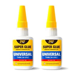 LMQ LASH LMQ Thin Super Glue, Thin Ca Glue for All Purpose, Strong Glue for Paper, Jewelry, Wood and Many Materials - Quick Wetting, Fast Bonding, 2x30g
