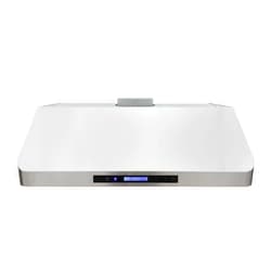 DUURA Elite DE300RHSSS Range Hood Under Cabinet with Exhaust Duct Touchscreen LED Lights 4-Speed Fan with Remote Control and Dishwasher Safe Filter, 30 in, Metallic