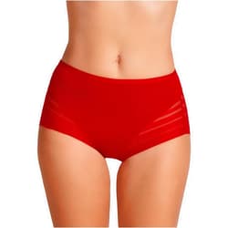 Leonisa Invisible High Waisted Tummy Control Stripe Lace Underwear - Shapewear Panties for Women