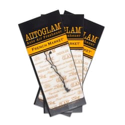 Tyler Candle Company French Market Scented Autoglam Ivory And Gold 4.5 x 3 Cardboard Auto Air Freshener Mirror Hanger, Pack of 3