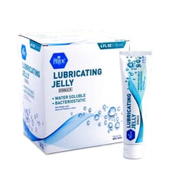 MED PRIDE Lubricating Jelly Tube| 4fl Oz Tubes, Box of 12| Water Soluble, Sterile, Bacteriostatic, | Ideal for Enema Equipment, Rectal Thermometer