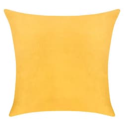 Delara Pack of 1 Velvet Decorative Throw Pillow Cover 20x20 Inches, Cushion Cover Set for Home Sofa, Couch, Bedroom, Living Room, Soft and Breathable Fabric, Hidden Zipper (Royal Yellow, 20