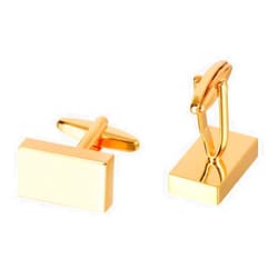 Comelyjewel Classic Gold/Silver/Black Tone Blank Cufflinks for Mens Unique French Shirt Cuff Gift