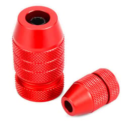 QWORK High Precision Aluminum Alloy Drill Depth Stop for Drill Bits – Adjustable Sizes from 5/64