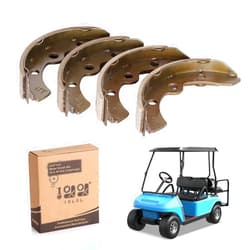 10L0L Golf Cart Brake Shoes Replacement Brake Pads Fits Club Car (1995-up) DS and Precedent Golf Cart 1018232-01 (2 Short, 2 Long)