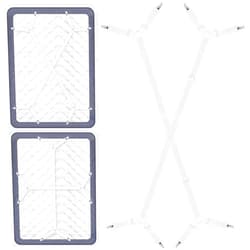 Foloda Bed Sheet Straps, Adjustable Fitted Sheet Holders Fasteners Suspenders Gripper Holder Clips, Keep Sheet in Place Firm Tight Bed Straps for Sheets