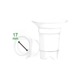 Maymom 17mm Flange Inserts (Long) Compatible with 24mm Medela PersonalFit Flange, Spectra Flange, 25mm Freemie Flange(Restricted Freemie Cups), Compatible with Momcozy 24mm Cup (S9, S10, S12)