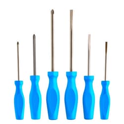 CHANNELLOCK SD-6H 6 Piece Professional Screwdriver Set, Magnetic Tip, Made in USA, Molded Tri-Lobe Grip